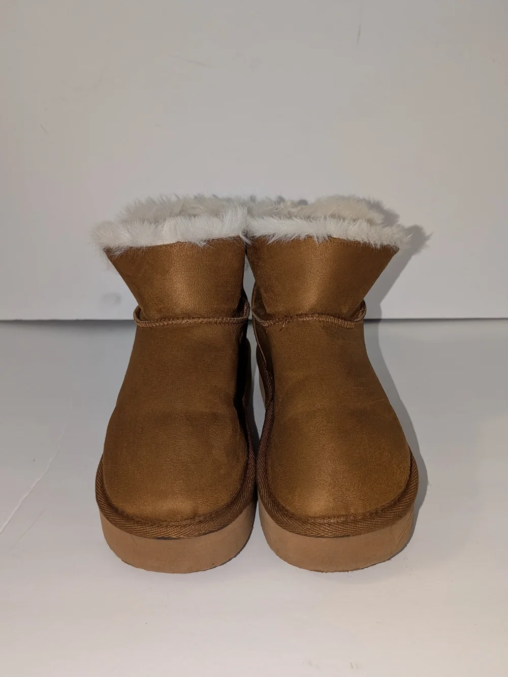Vince Camuto Kids Brown Faux-Shearling Ankle Boots